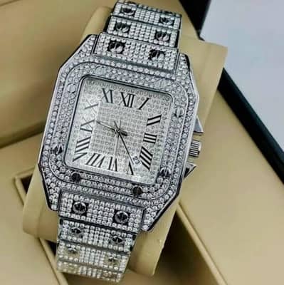 Cartier Men’s Diamond Luxury Watch – Gold Stainless Steel