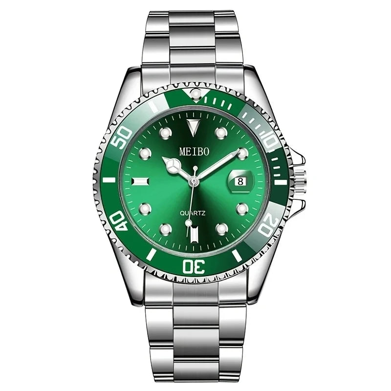 Pagodaar Men’s Luxury Watch – Green Dial Stainless Steel Two-Tone