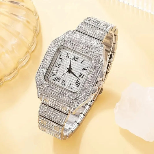 Cartier Men’s Diamond Luxury Watch – Gold Stainless Steel