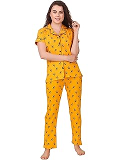 Masha Women’s Cotton Heart Night Suit Pyjama Set – Comfortable Sleepwear