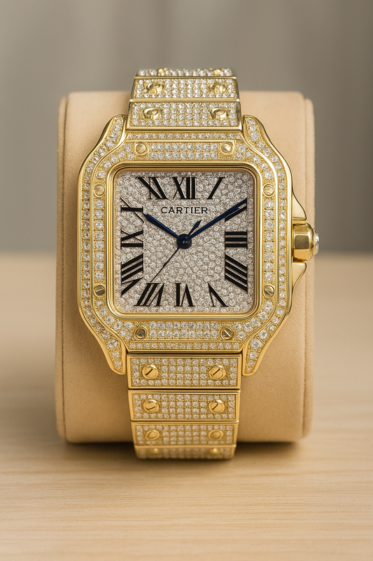 CARTIER Luxury Gold Watch for Men – Elegant Stainless Steel Timepiece