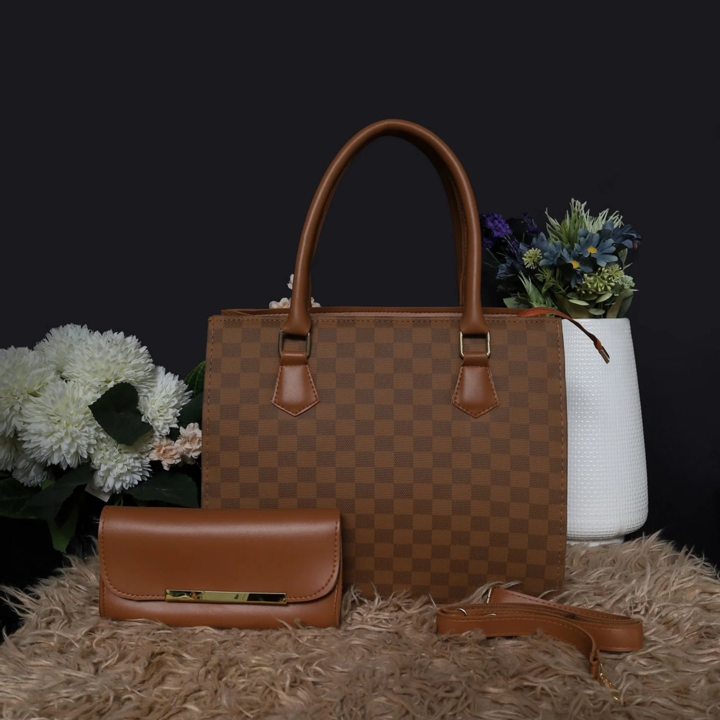 LV Signature Tote Bag Set – Luxury Women’s Handbag Collection