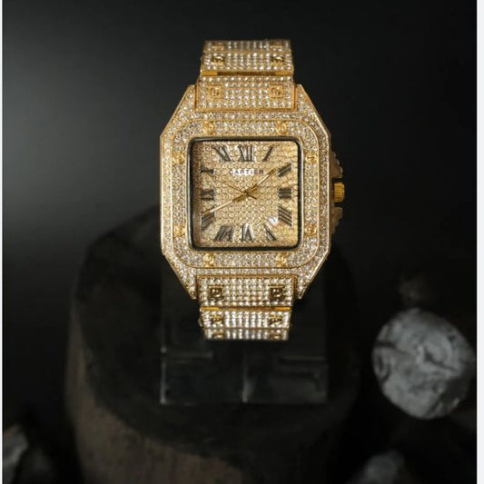 CARTIER Luxury Gold Watch for Men – Elegant Stainless Steel Timepiece