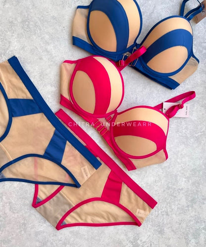 Women’s 2-Tone Bra Set – Comfortable Lingerie Sizes 36, 38, 40