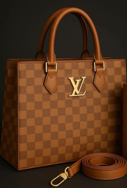LV Signature Tote Bag Set – Luxury Women’s Handbag Collection