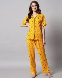 Masha Women’s Cotton Heart Night Suit Pyjama Set – Comfortable Sleepwear