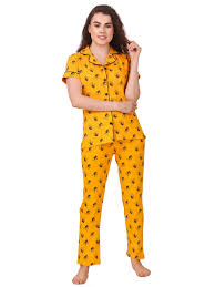 Masha Women’s Cotton Heart Night Suit Pyjama Set – Comfortable Sleepwear