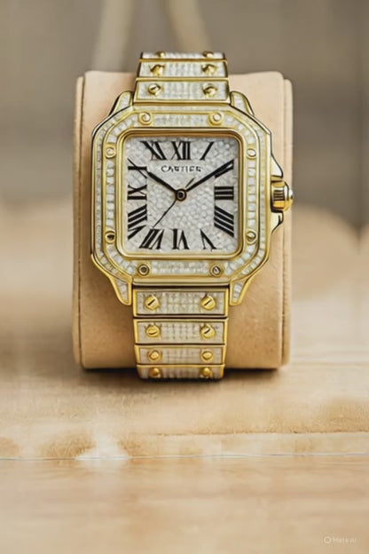CARTIER Luxury Gold Watch for Men – Elegant Stainless Steel Timepiece